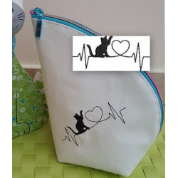 Stickdatei - Herzlinie Katze Silhouette 2